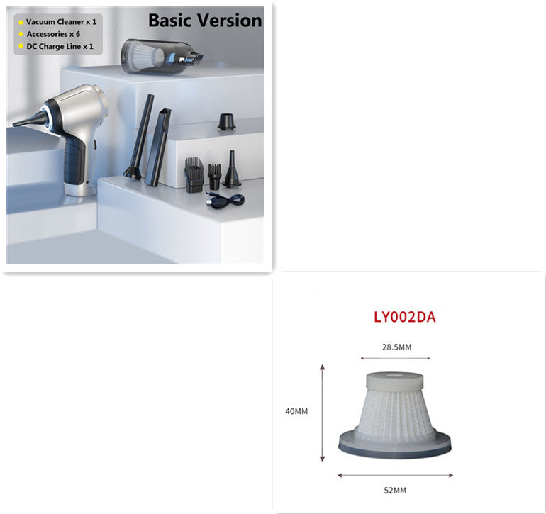 Car Mounted Brushless Handheld Inflatable  Vacuum Cleaner